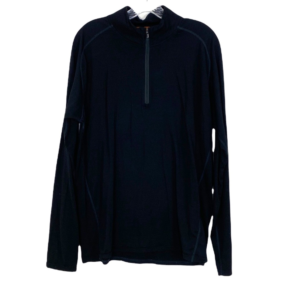 SOLD Smartwool Mens Merino 150 Baselayer 1/4 Zip in Black - Picture 1 of 7